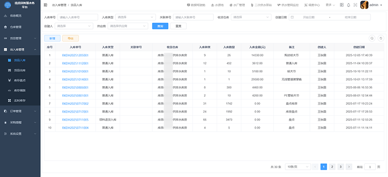 貨品入庫(kù)